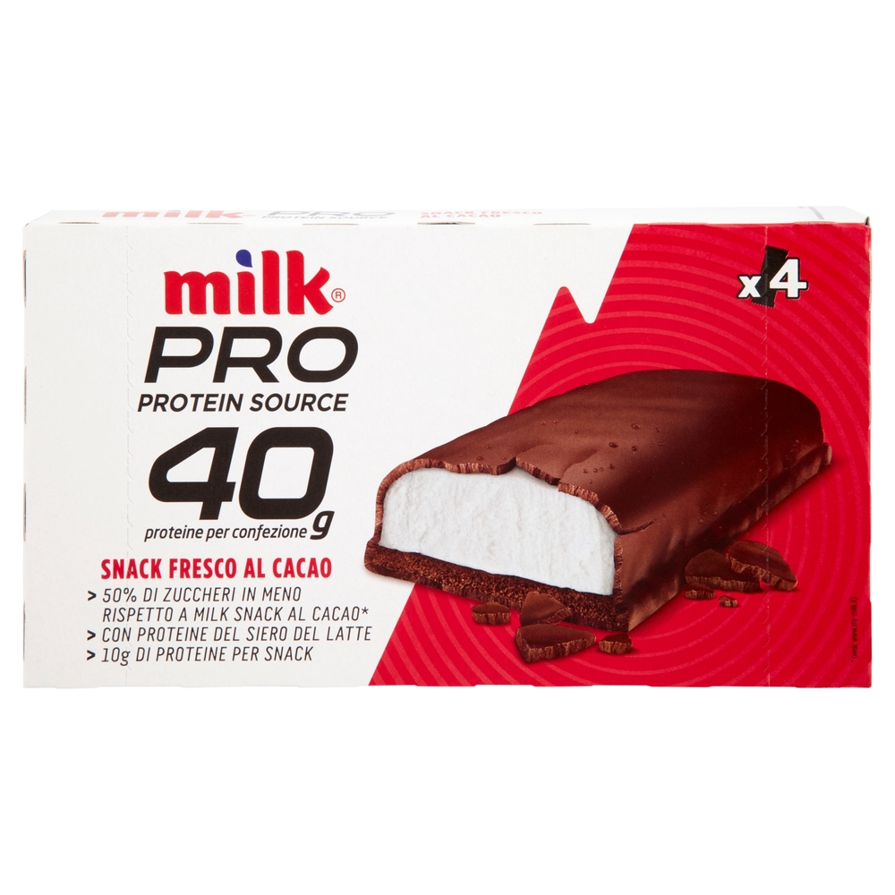 Milk Pro Protein Source 40 g Snack Fresco al Cacao 4 x 40 g